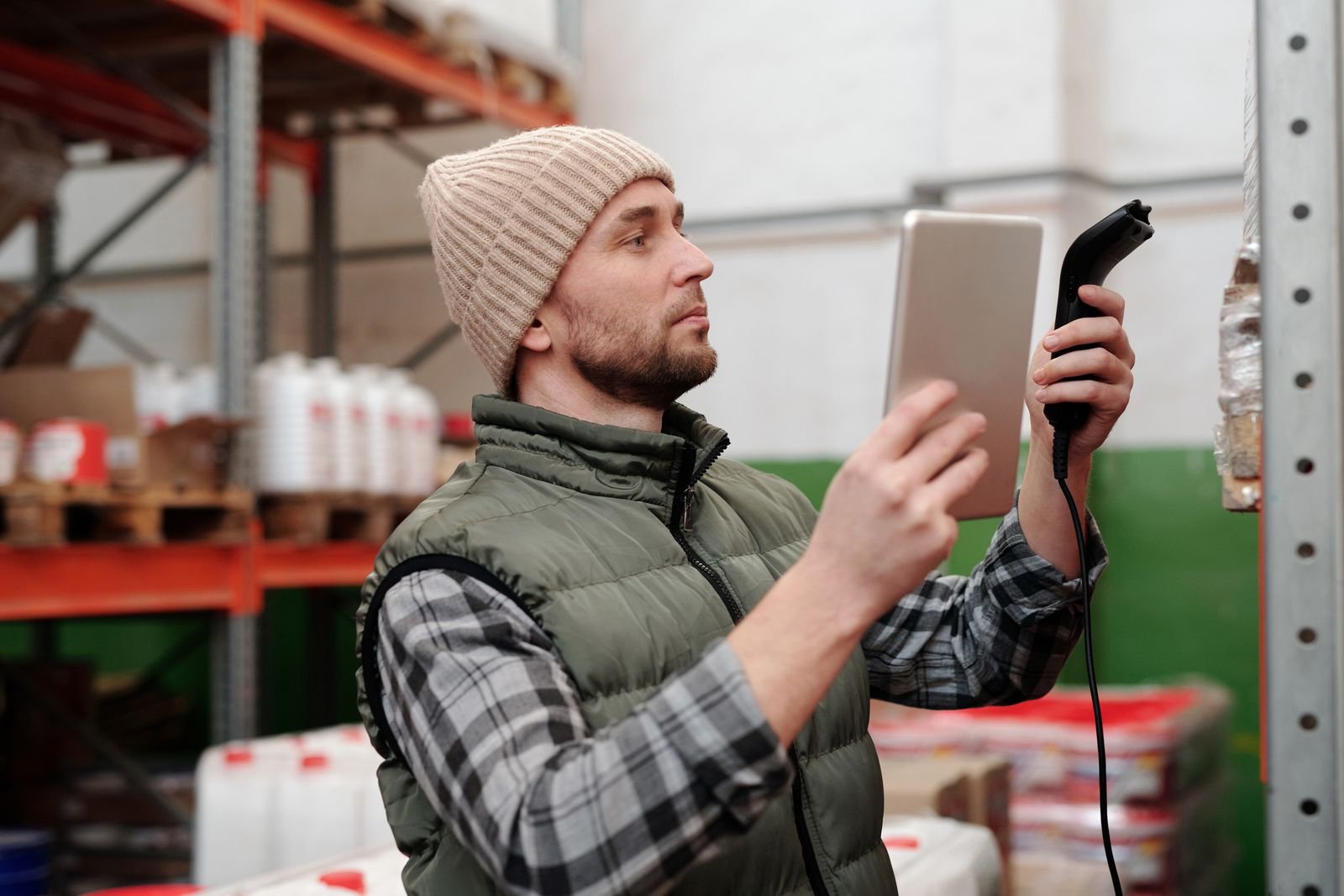 Team inspecting frozen chicken at a distribution facility